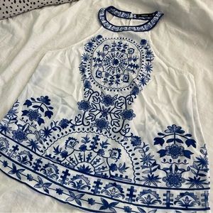 Shein Patterned High Neck Tank top